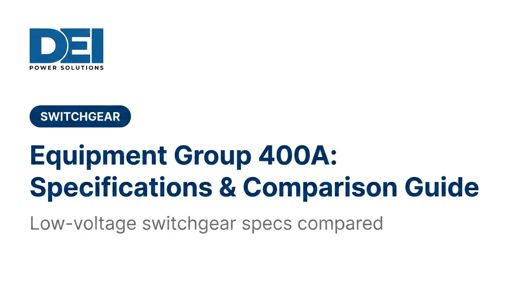 Equipment Group 400A: Specifications &amp; Comparison Guide