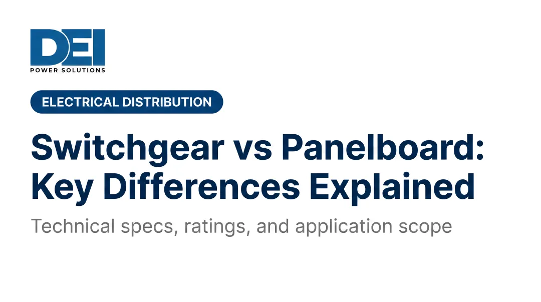 Switchgear vs Panelboard: Key Differences Explained