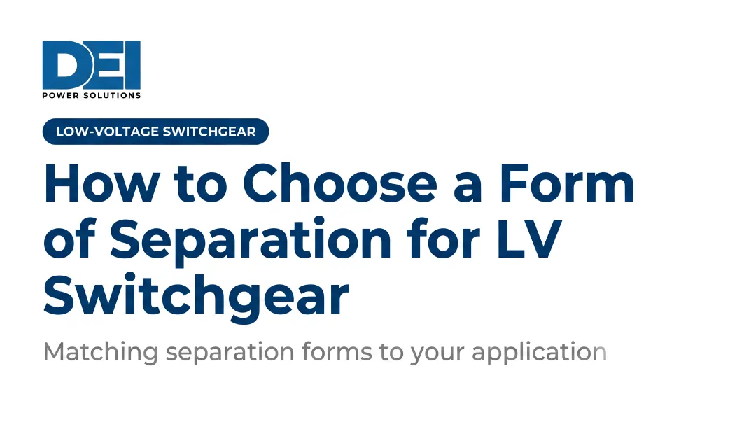 How to Choose a Form of Separation for LV Switchgear