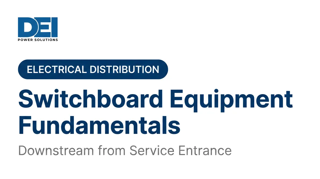 Switchboard Equipment Fundamentals: Downstream from Service Entrance