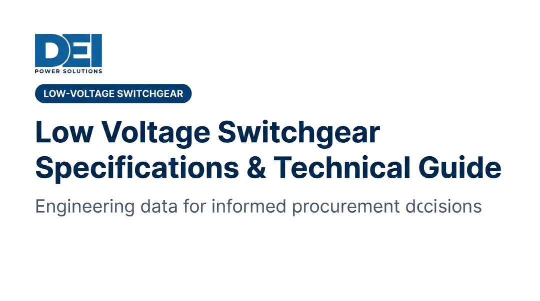 Low Voltage Switchgear Specifications &amp; Technical Guide
