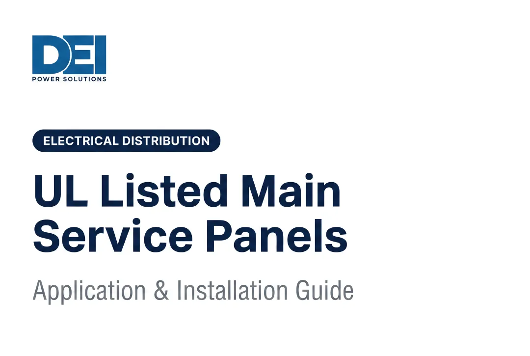 UL Listed Main Service Panels: Application & Installation Guide