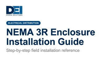 NEMA 3R Enclosure Installation Guide