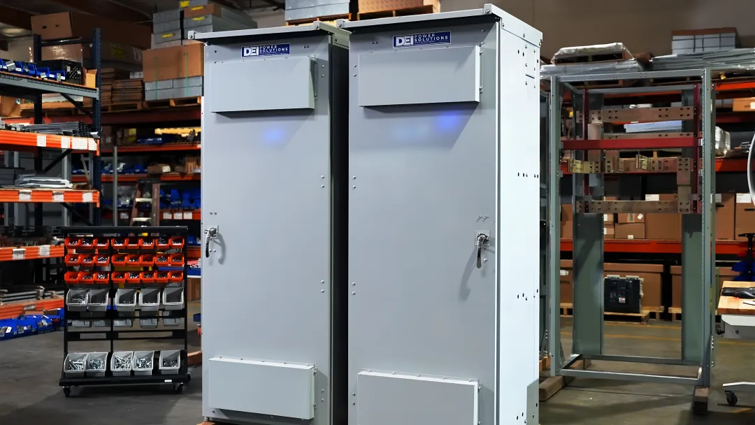 DEI Power UL 891 custom switchboard assembled at Ontario California manufacturing facility