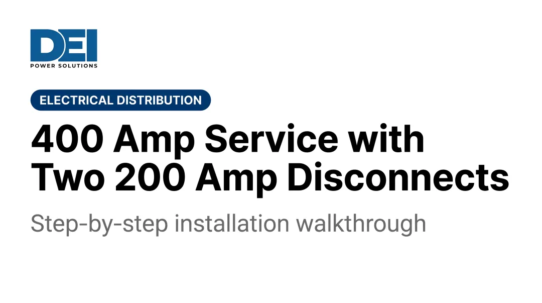 400 Amp Service with Two 200 Amp Disconnects: Installation Guide