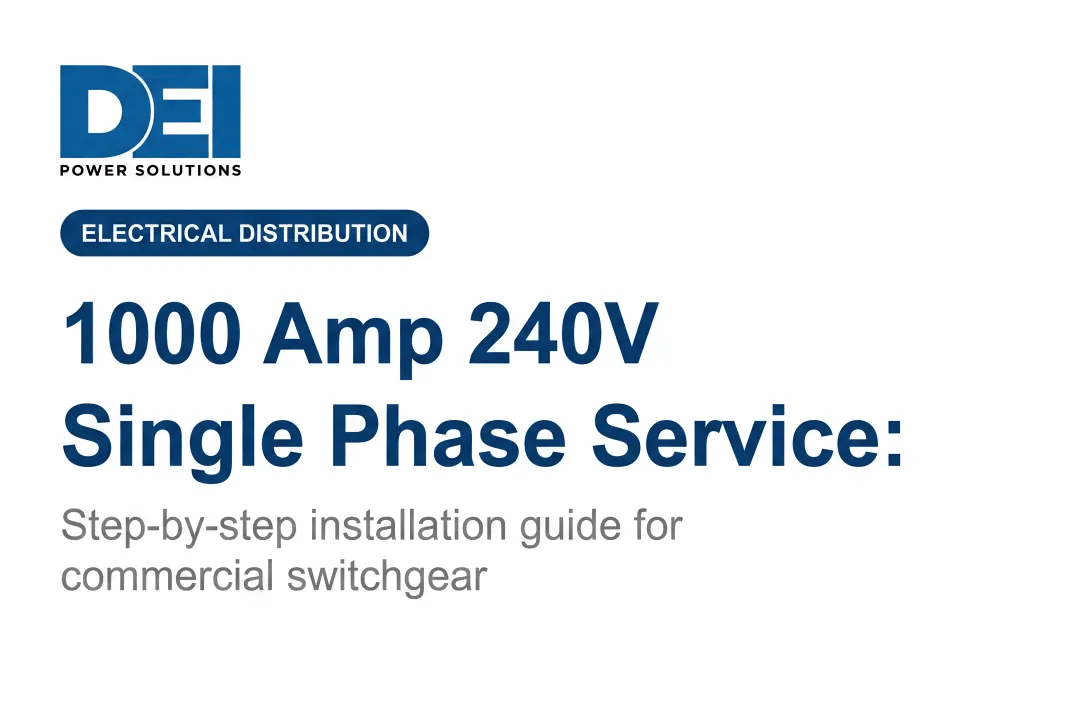 1000 Amp 240V Single Phase Service: Installation Guide