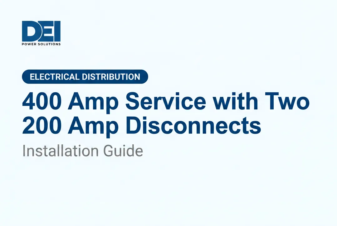 400 Amp Service with Two 200 Amp Disconnects: Installation Guide