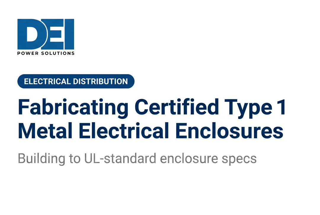 Fabricating Certified Type 1 Metal Electrical Enclosures