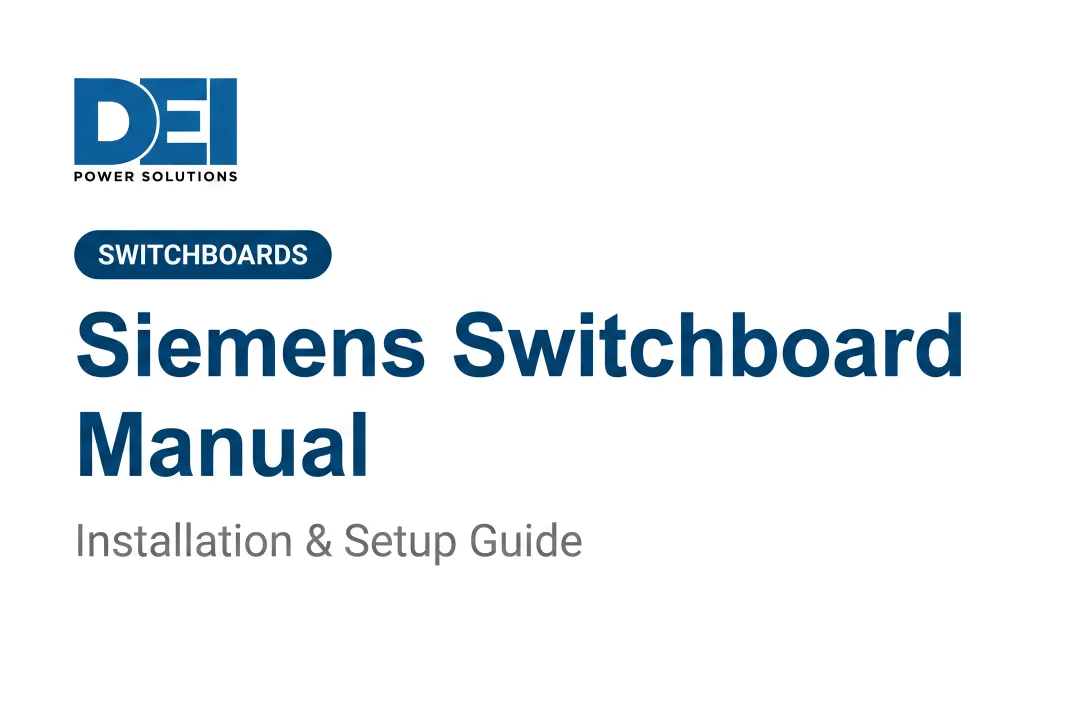 Siemens Switchboard Manual: Installation & Setup Guide