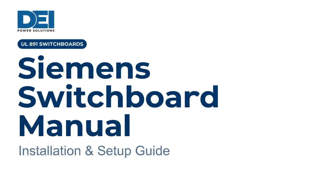Siemens Switchboard Manual: Installation &amp; Setup Guide