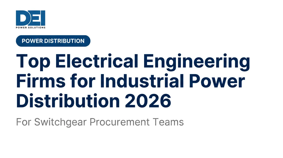 Top Electrical Engineering Firms for Industrial Power Distribution 2026