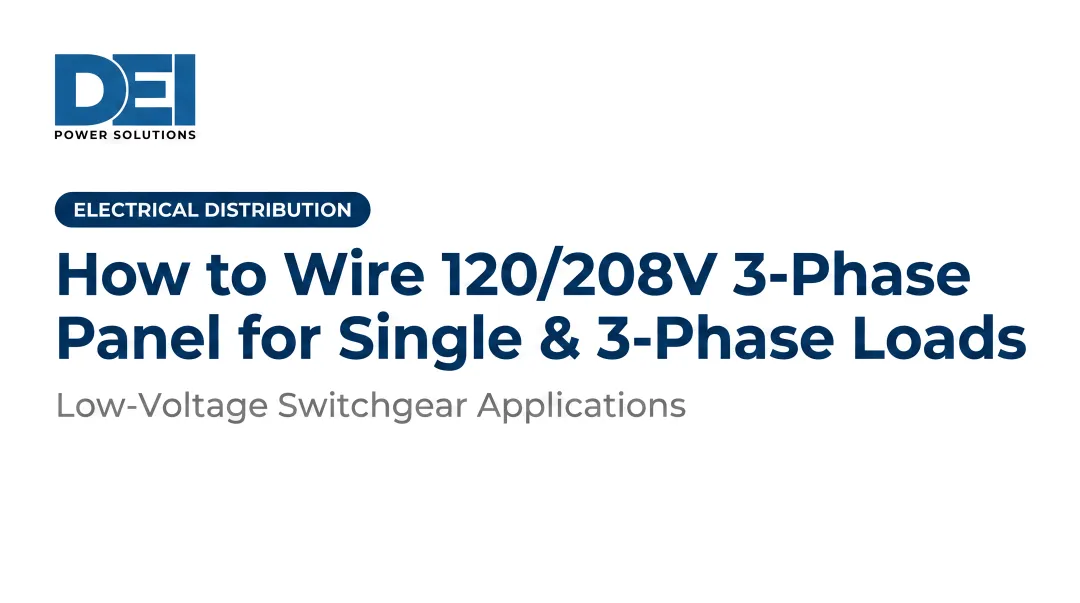 How to Wire 120/208V 3-Phase Panel for Single &amp; 3-Phase Loads