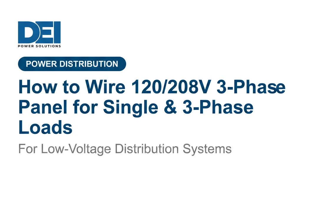 How to Wire 120/208V 3-Phase Panel for Single & 3-Phase Loads