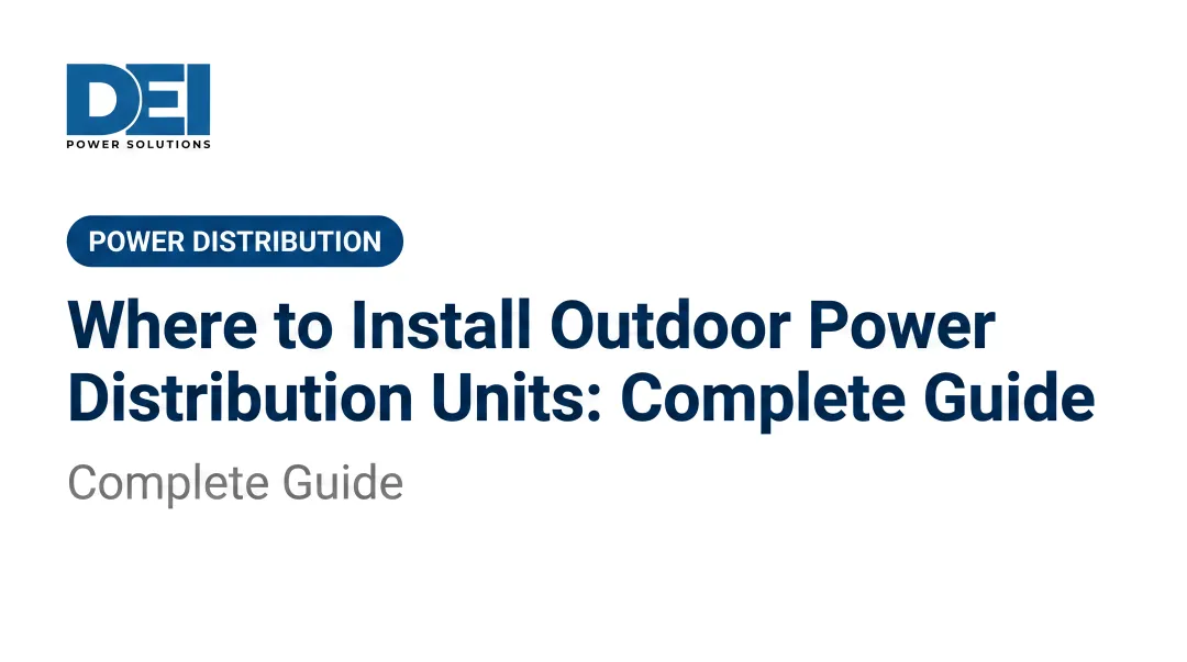Where to Install Outdoor Power Distribution Units: Complete Guide
