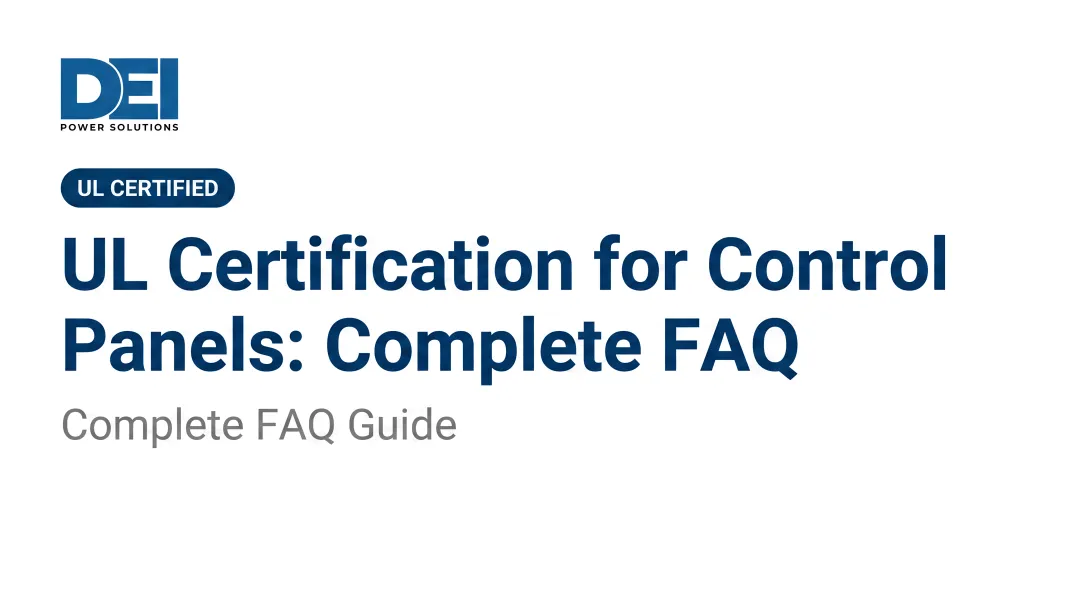 UL Certification for Control Panels: Complete FAQ Guide