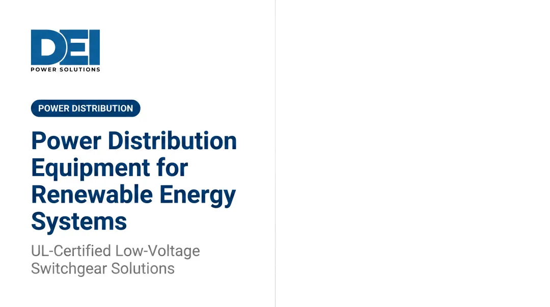 Power Distribution Equipment for Renewable Energy Systems