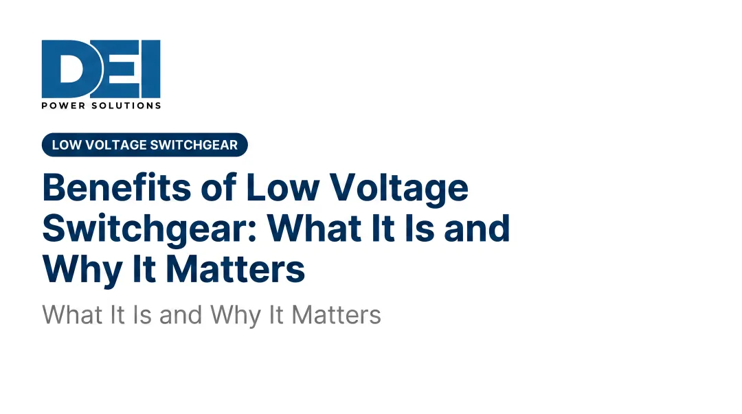 Benefits of Low Voltage Switchgear: What It Is and Why It Matters