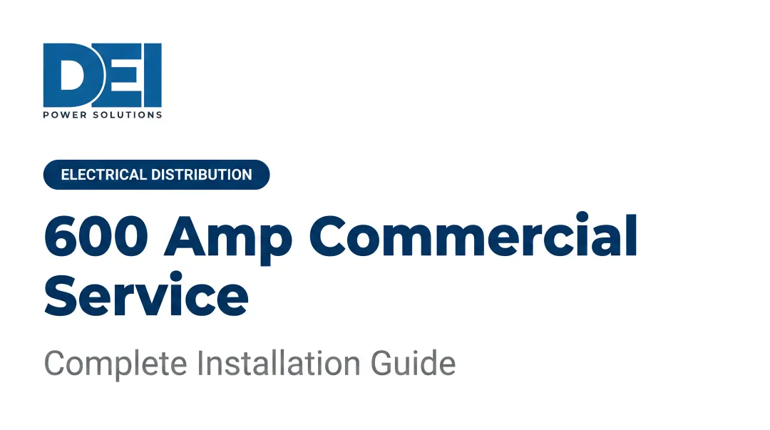 600 Amp Commercial Service: Complete Installation Guide