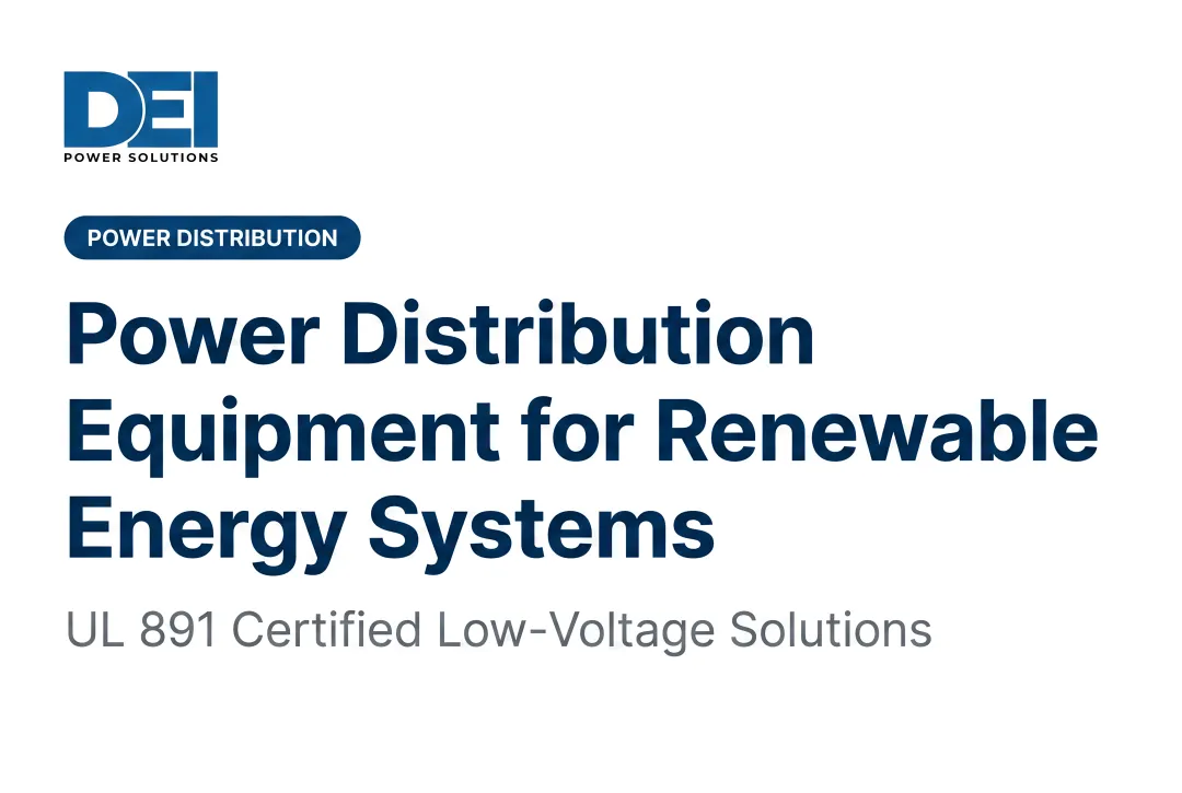 Power Distribution Equipment for Renewable Energy Systems