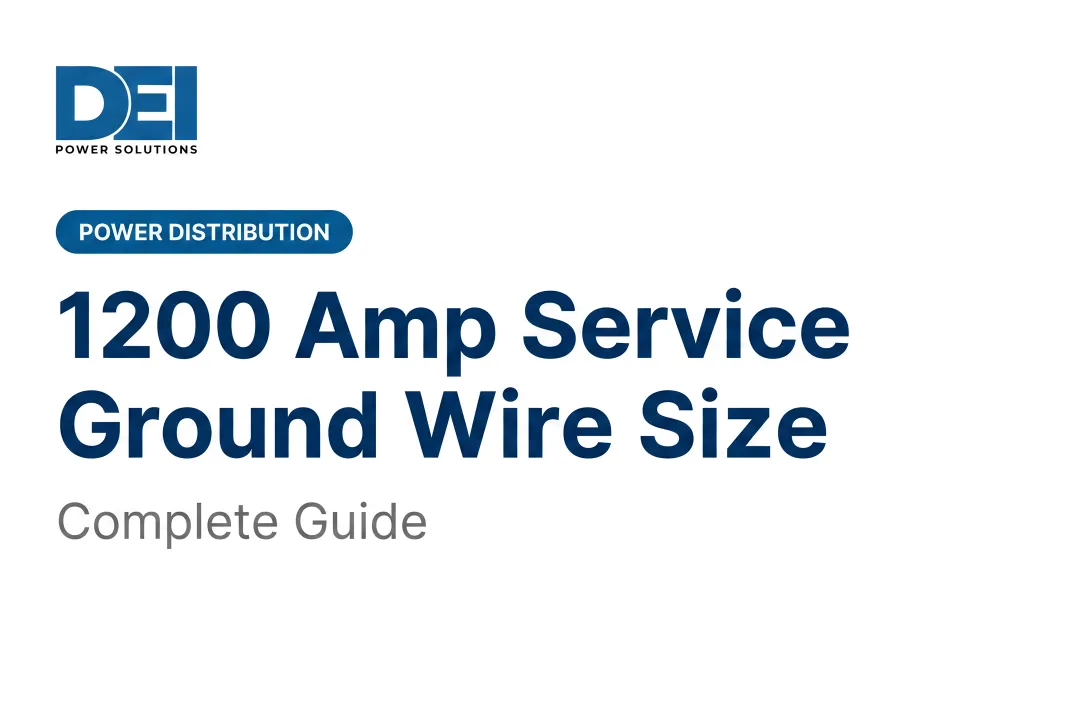 1200 Amp Service Ground Wire Size: Complete Guide