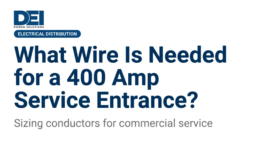 What Wire Is Needed for a 400 Amp Service Entrance?
