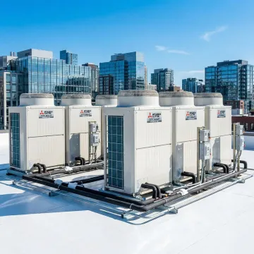 VRV air conditioning system installation in a Long Island City commercial building