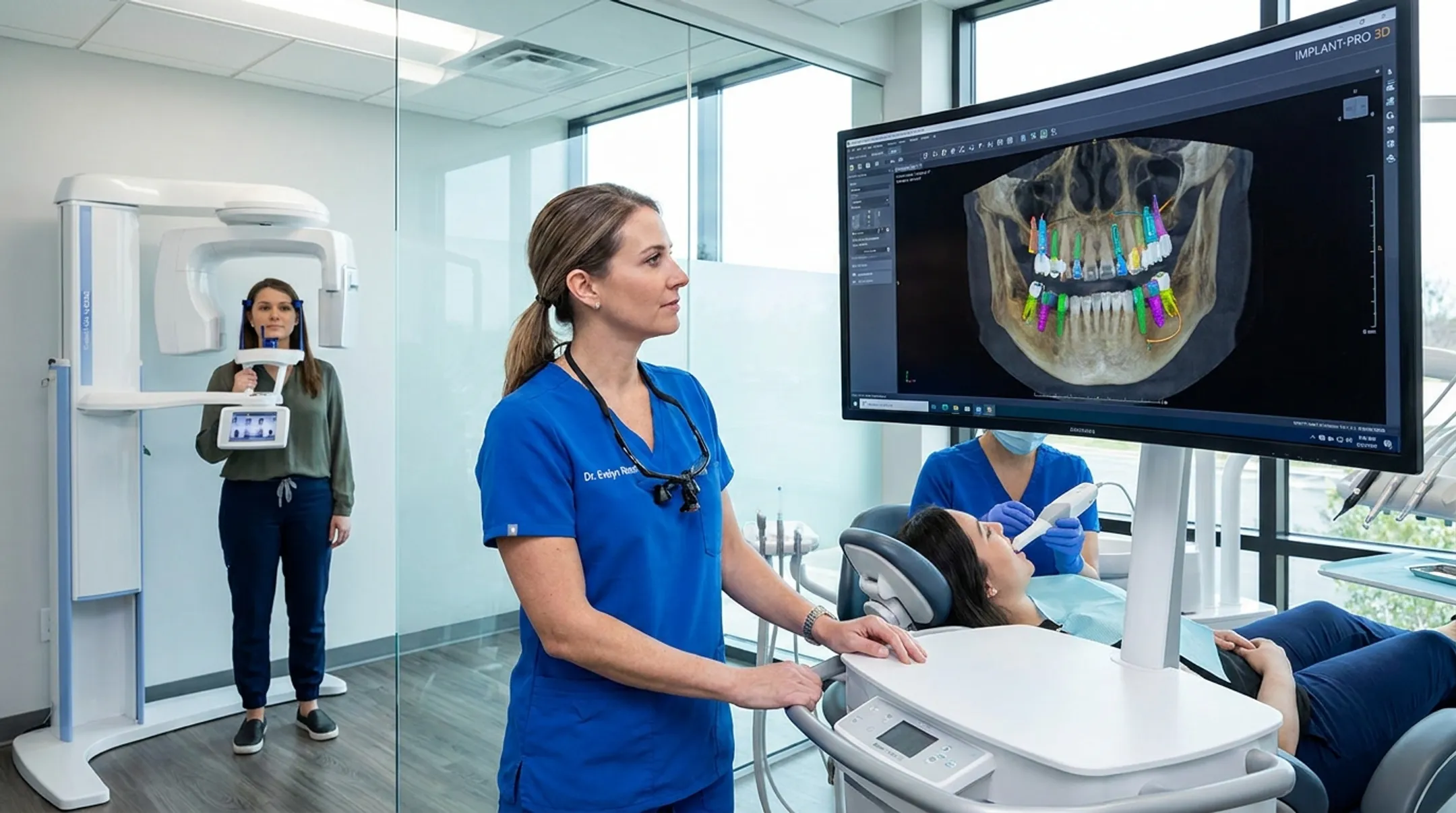 Digital 3D dental imaging technology used for implant planning