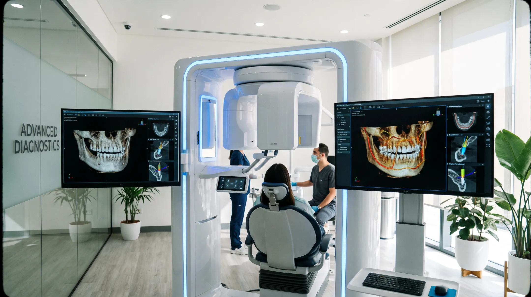 3D Cone Beam CT scan machine used for implant candidacy evaluation