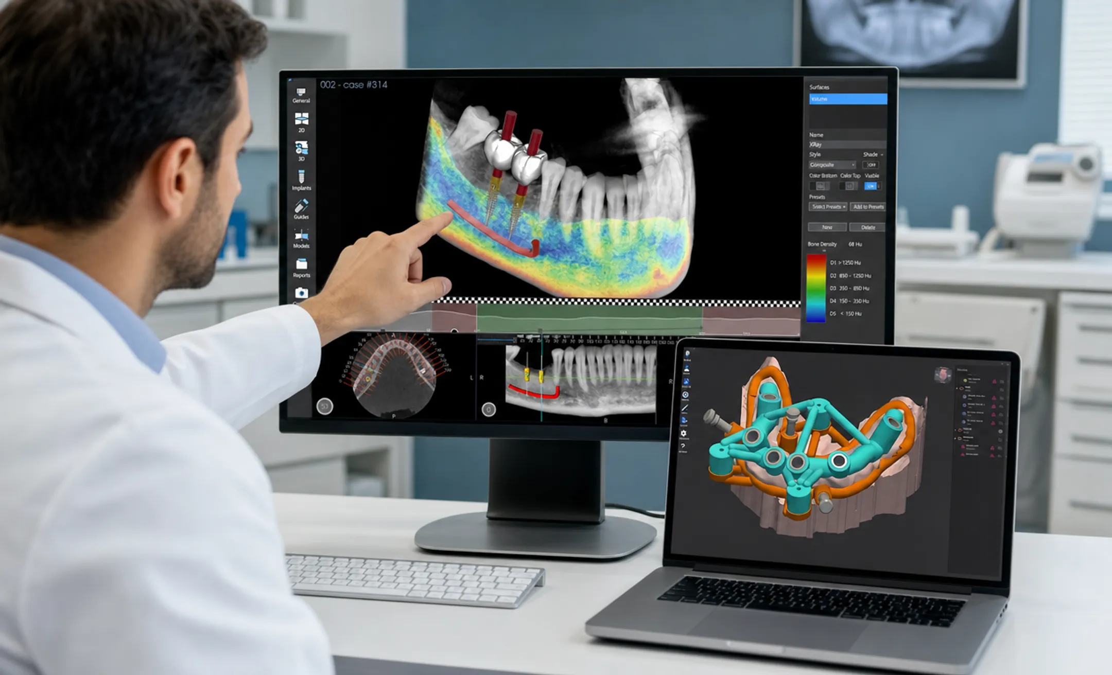 Dental CT scan imaging used for implant candidacy assessment
