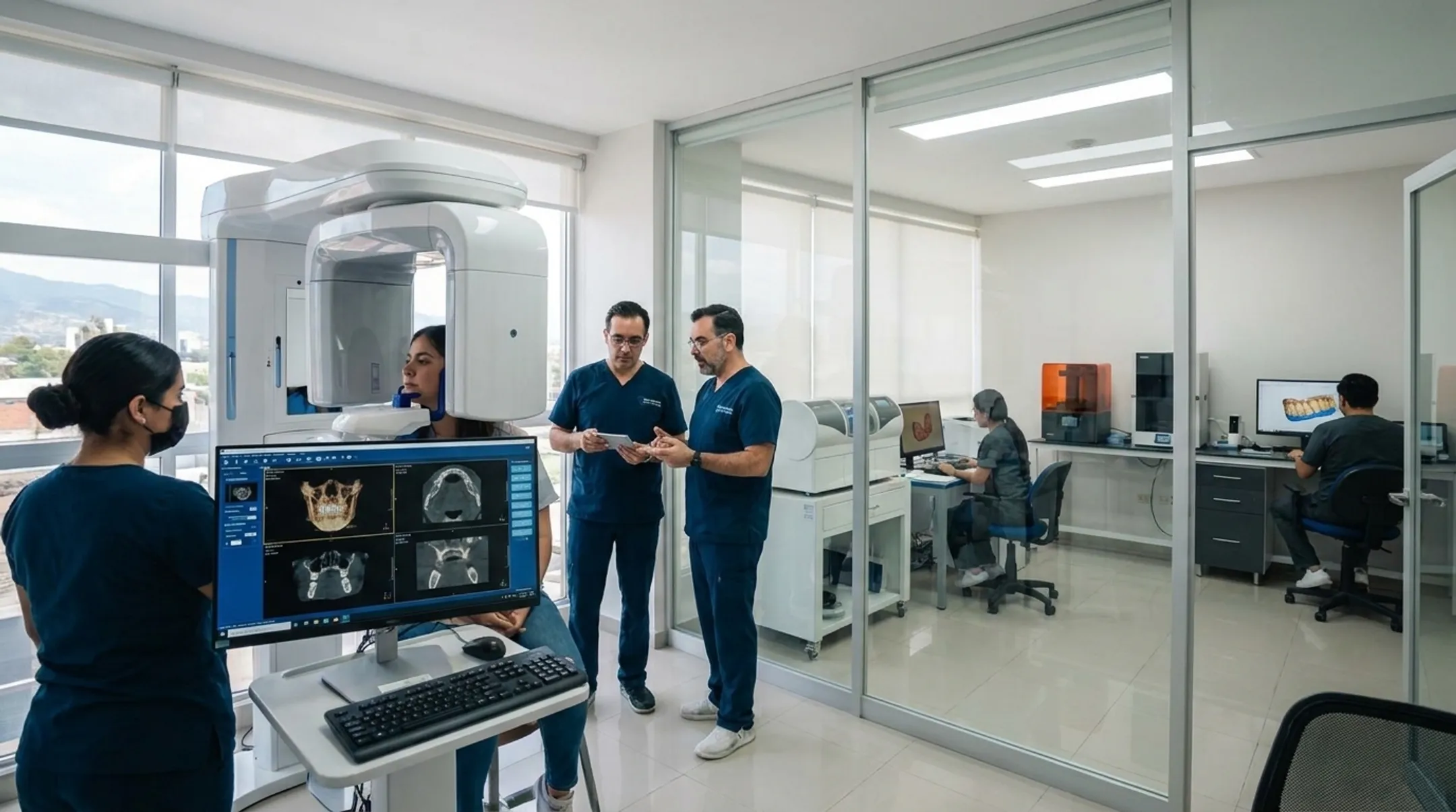 Dental Implants in Mexico clinic with 3D Cone Beam CT imaging technology
