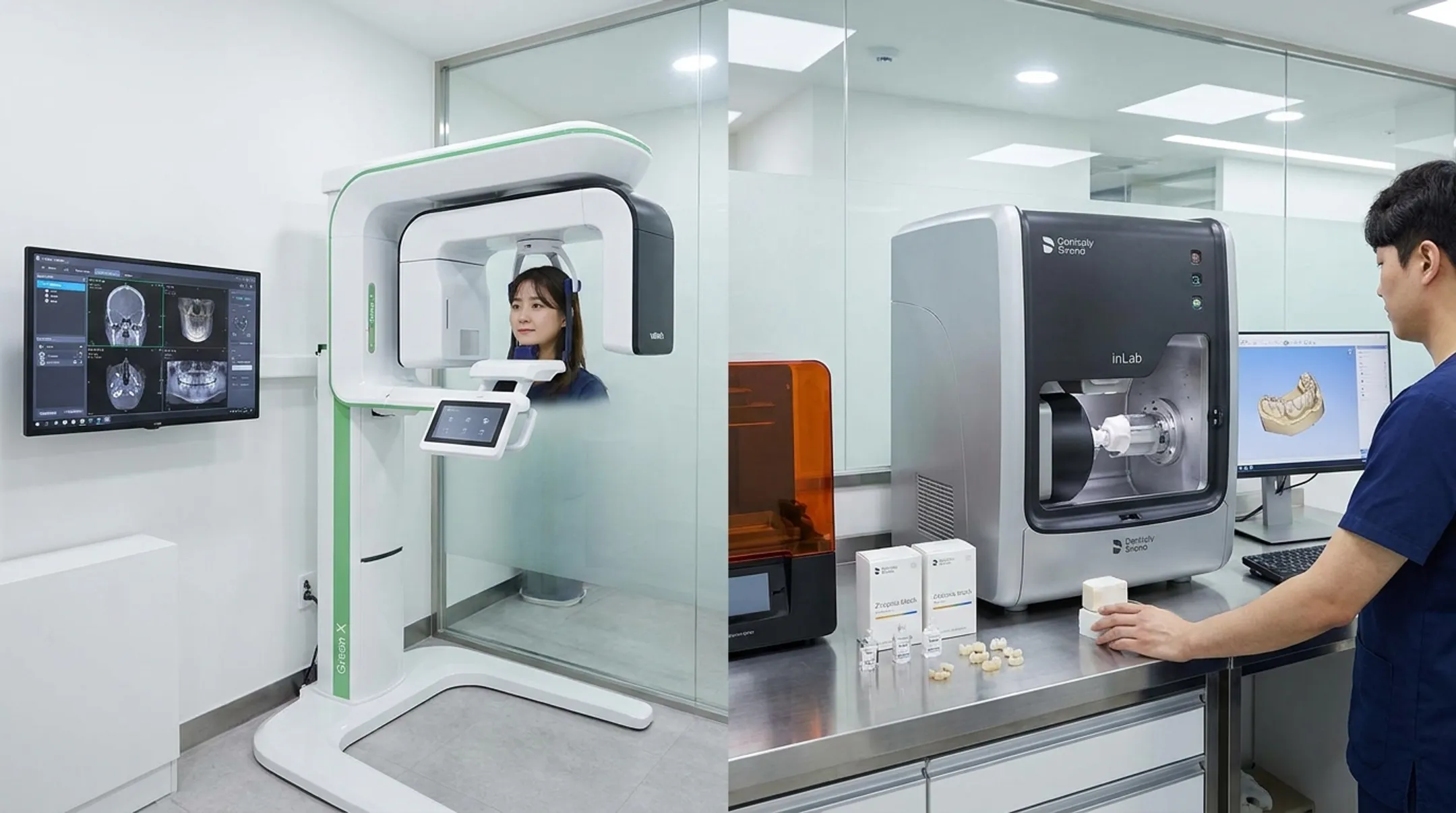 Dental clinic 3D Cone Beam imaging and CAD/CAM milling equipment