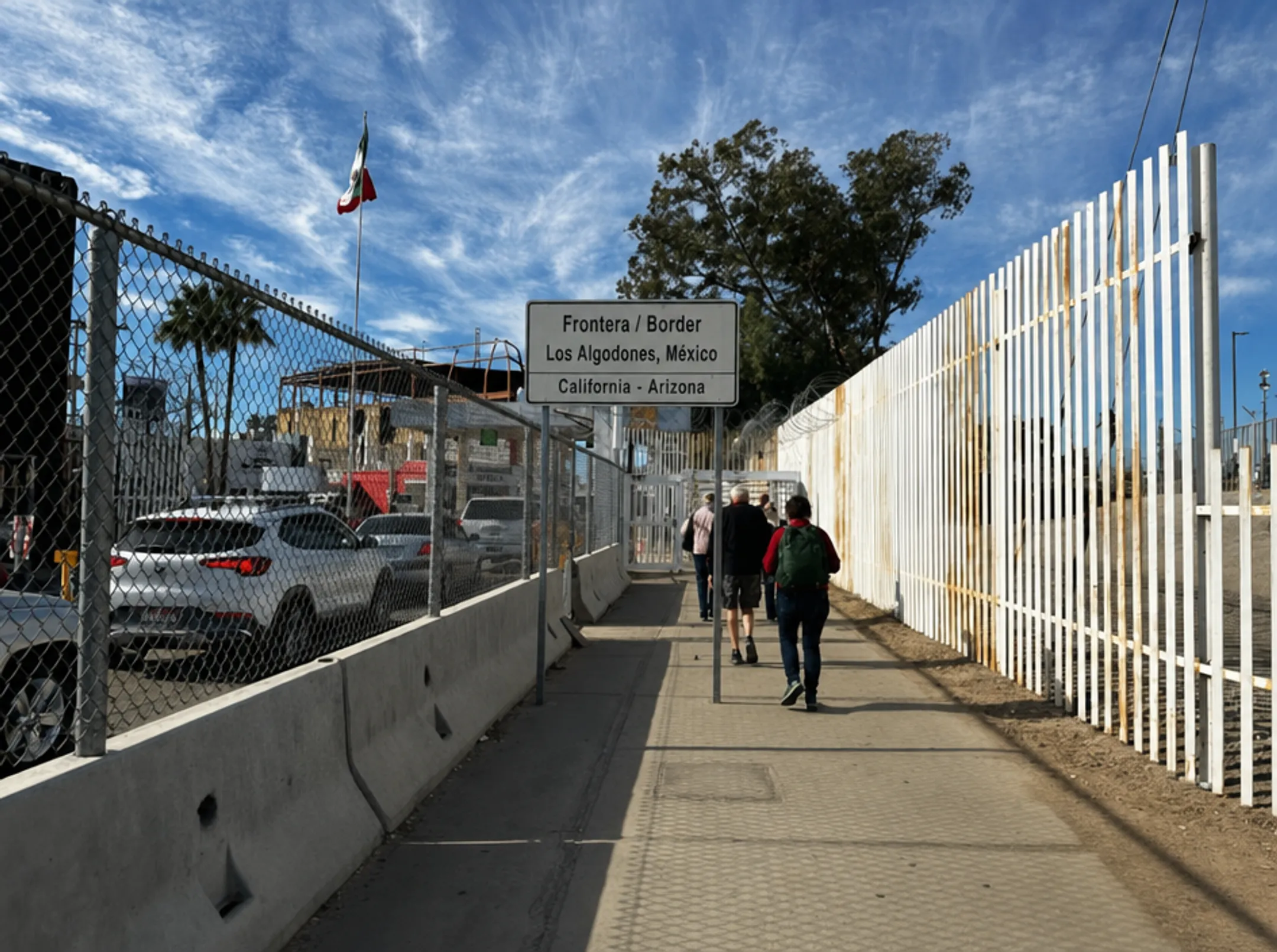 Los Algodones Mexico US border crossing near Yuma Arizona