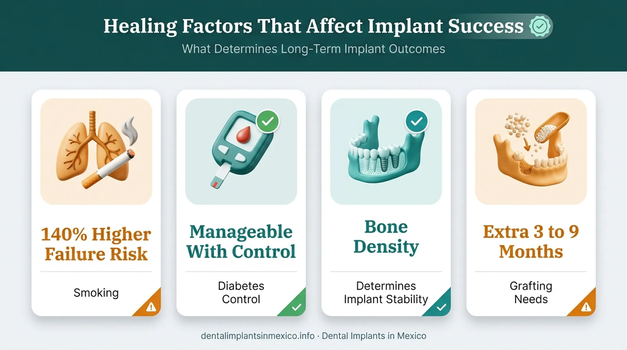 Key factors influencing dental implant healing time and success rates comparison