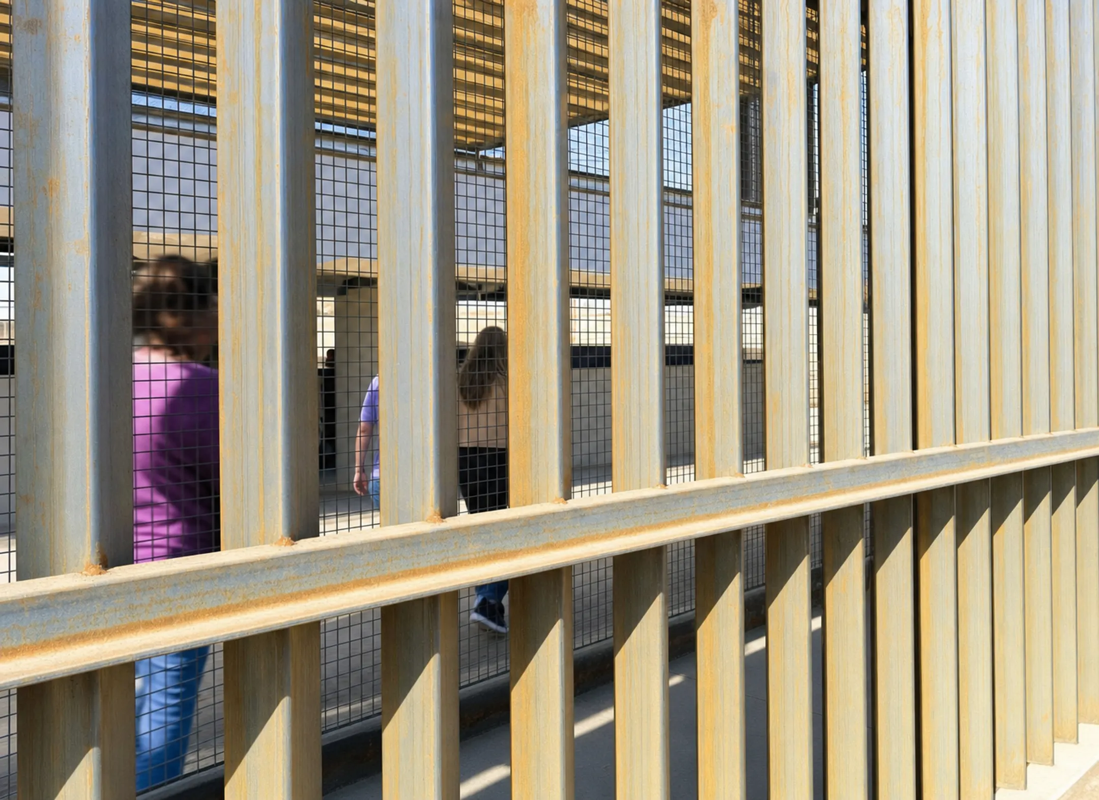 US Mexico border crossing point near Los Algodones dental tourism area