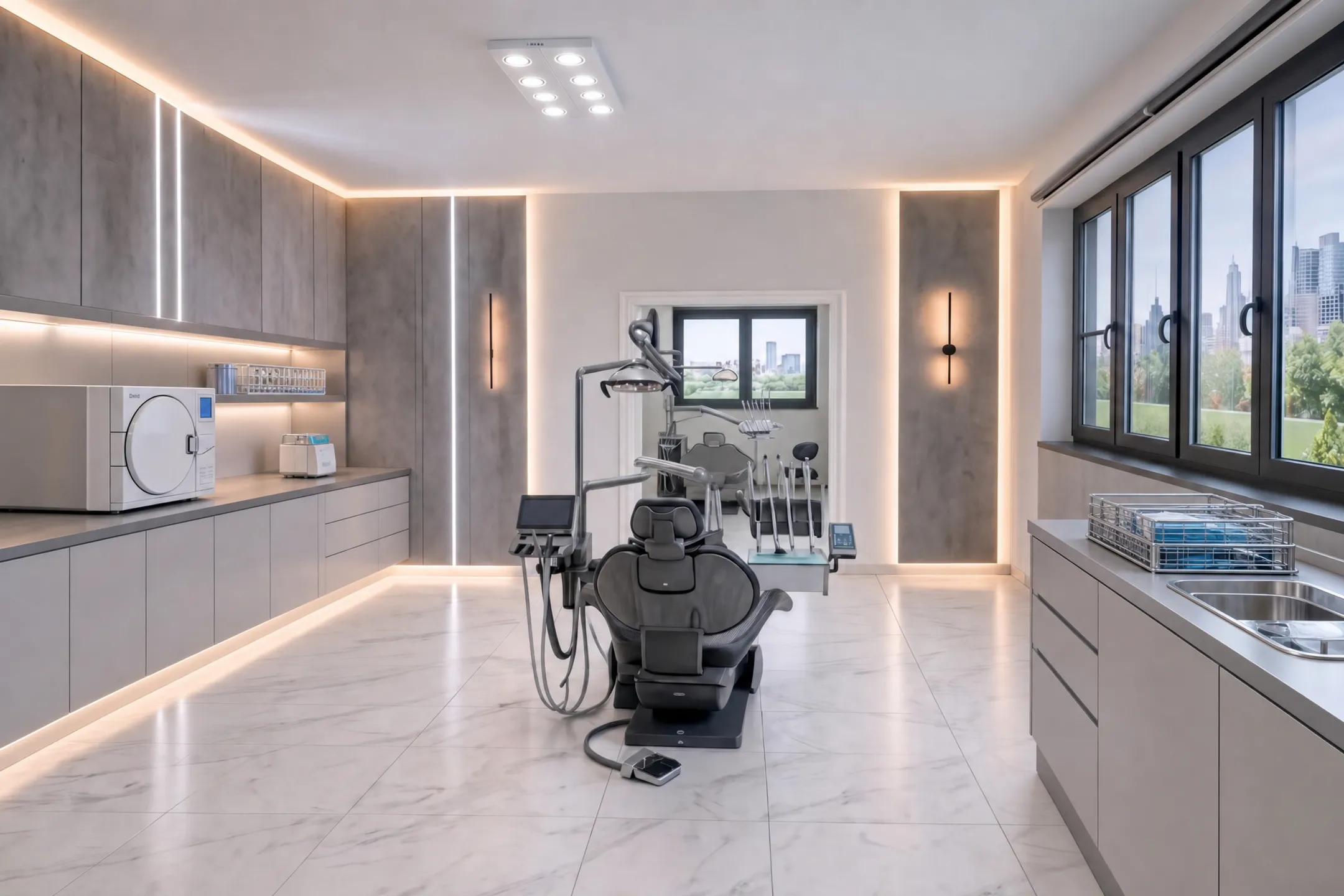 Modern European dental clinic interior reflecting Hungary EU regulated standards