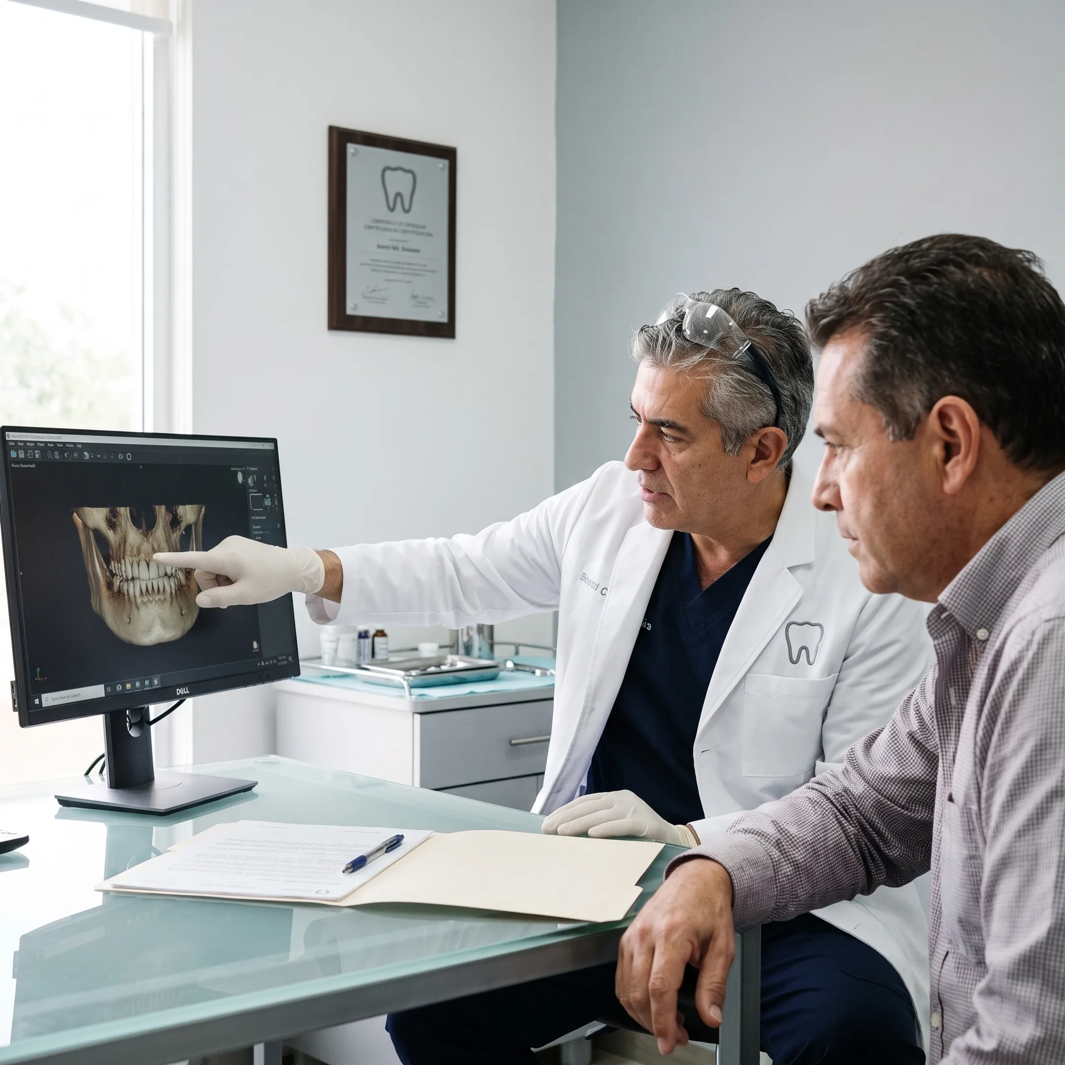 Dental implant consultation in a modern clinic