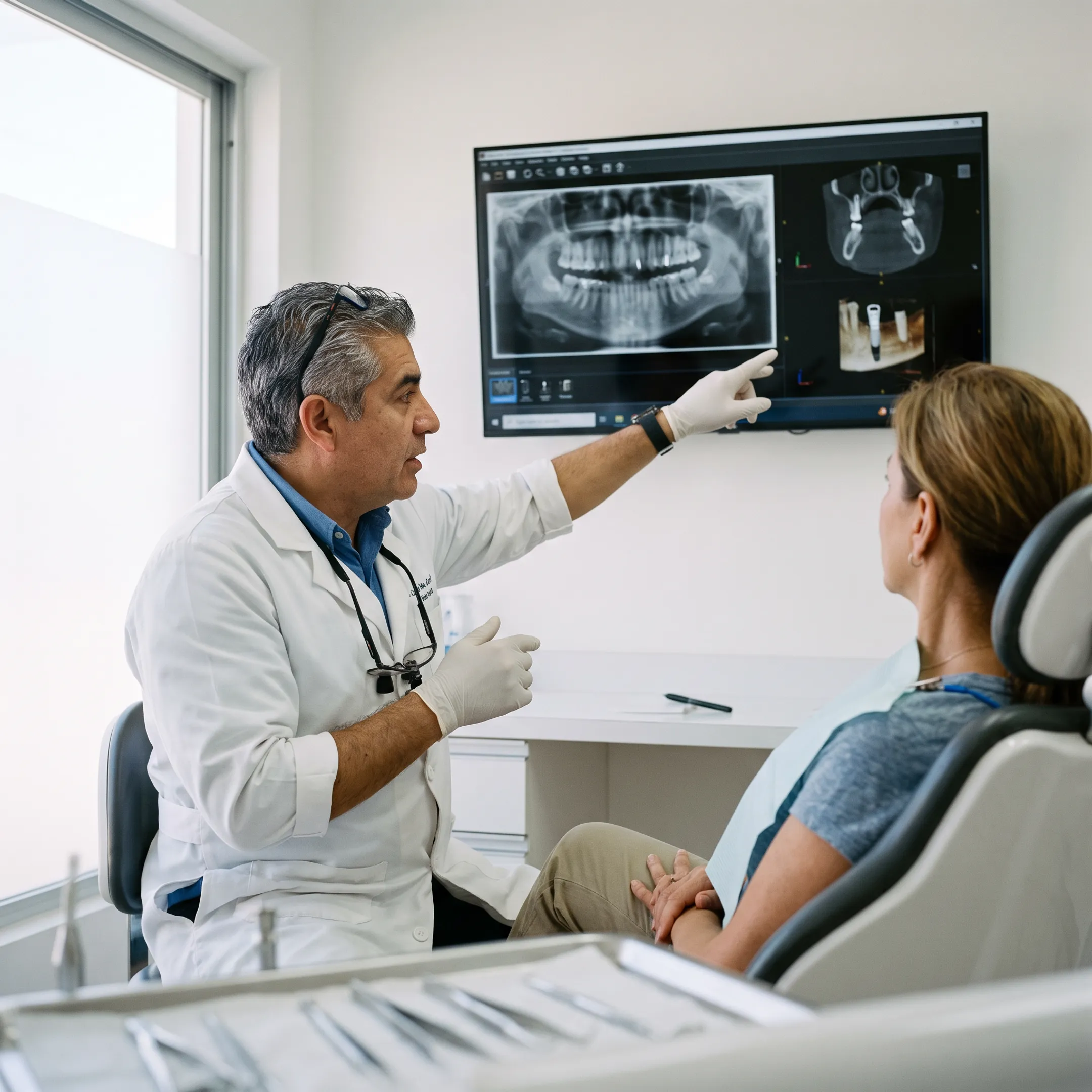 Dental implant consultation at a modern Mexico clinic