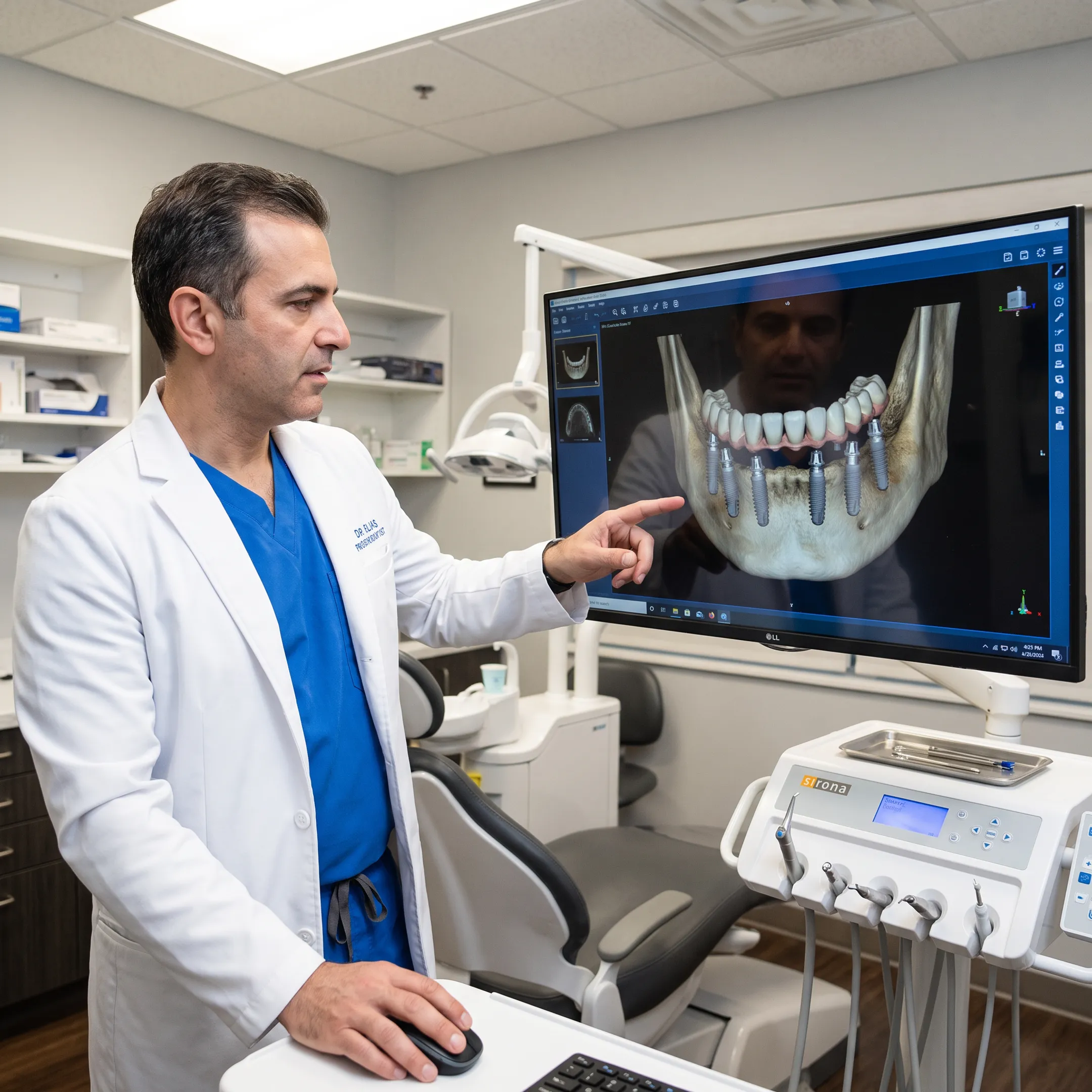 Digital planning for an All-on-6 implant restoration