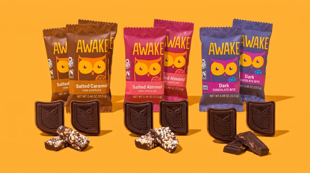 CPG food product packaging lineup showing consistent brand color and visual identity
