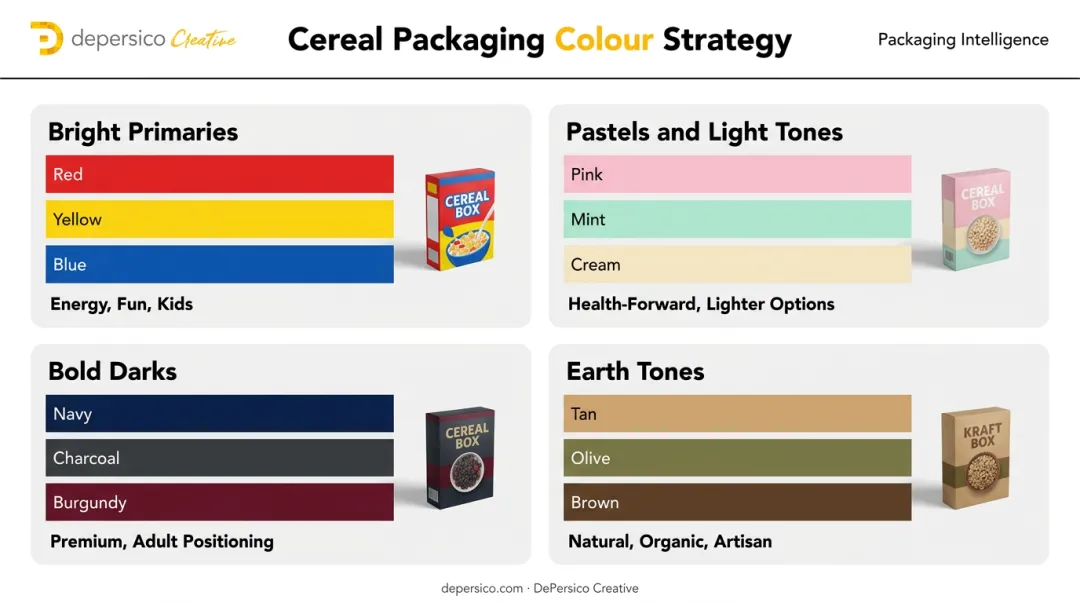 Cereal box color psychology guide matching palette to brand positioning and audience