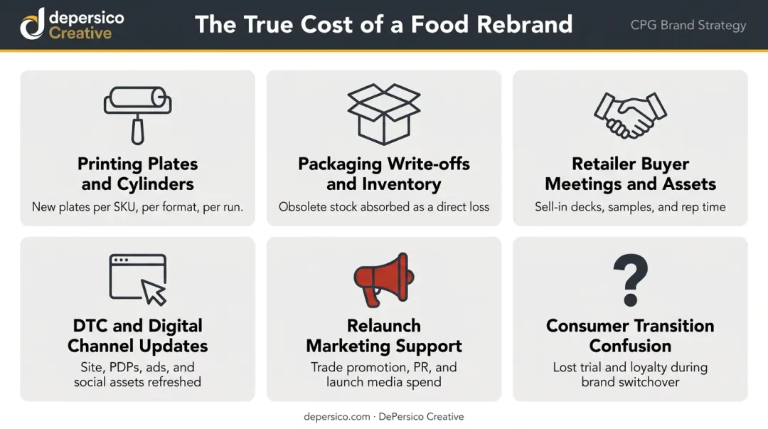 Six hidden costs of food product rebrand beyond design agency fees