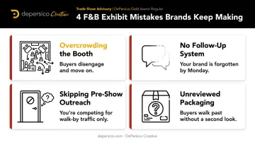 Four common food and beverage exhibit mistakes brands should avoid infographic