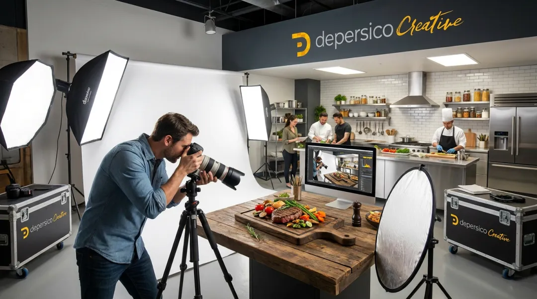 DePersico Creative in-house studio and test kitchen food photography production environment