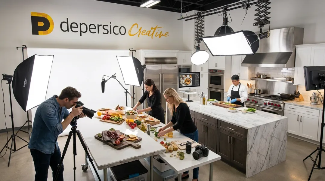 DePersico Creative in-house studio test kitchen food stylists photographers working together