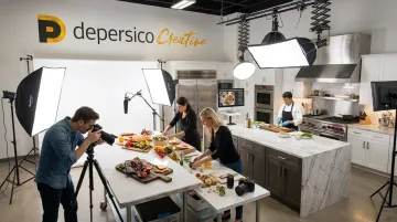DePersico Creative in-house studio test kitchen food stylists photographers working together