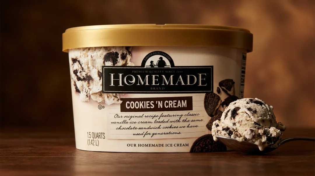 Premium food product packaging with appetite-appeal photography and bold typography
