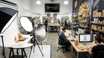 DePersico Creative in-house food photography studio and packaging design workspace
