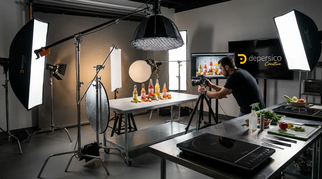 DePersico Creative in-house beverage photography studio and test kitchen