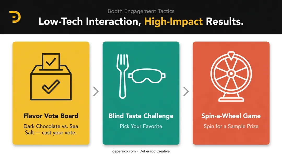 Three food festival booth interactive engagement tactics to increase visitor dwell time