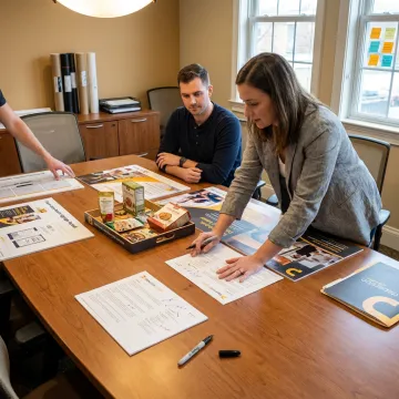 Food trade show design planning materials